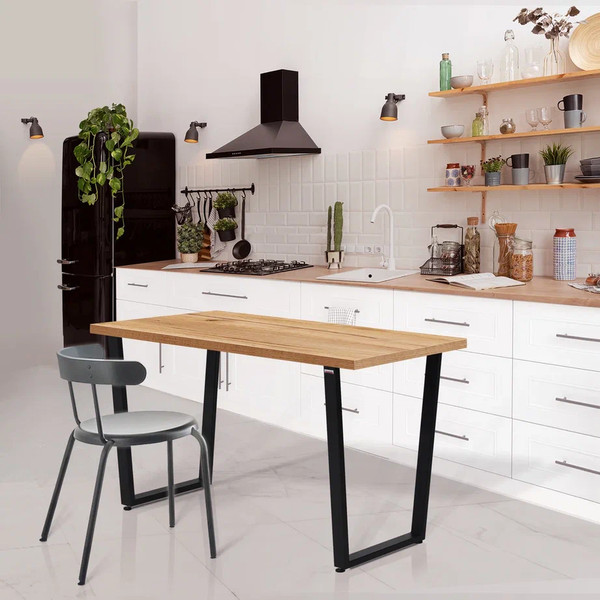 Изображение товара Обеденный стол Millwood Лофт Уэльс Л 120x70x75 (дуб золотой Craft/металл черный)