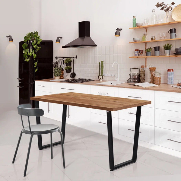 Изображение товара Обеденный стол Millwood Лофт Уэльс Л 130x80x75 (дуб табачный Craft/металл черный)