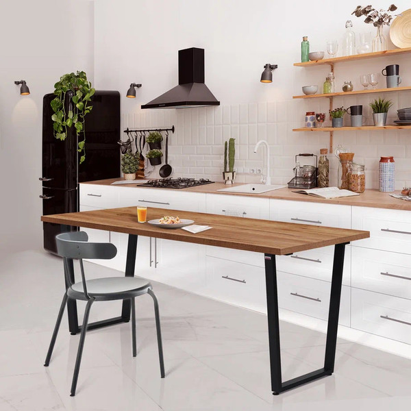 Изображение товара Обеденный стол Millwood Лофт Уэльс Л 160x80x75 (дуб табачный Craft/металл черный)