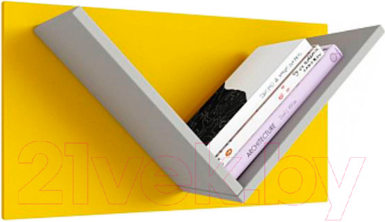 Изображение товара Полка Polini Kids Mirum 5Y 600 (серый/желтый)