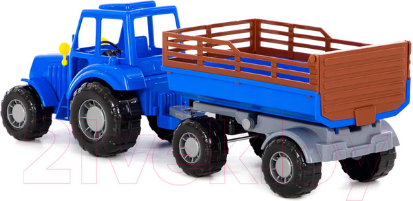 Изображение товара Трактор игрушечный Полесье Алтай №2 с прицепом / 84767