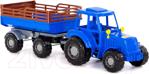 Изображение товара Трактор игрушечный Полесье Алтай №2 с прицепом / 84767