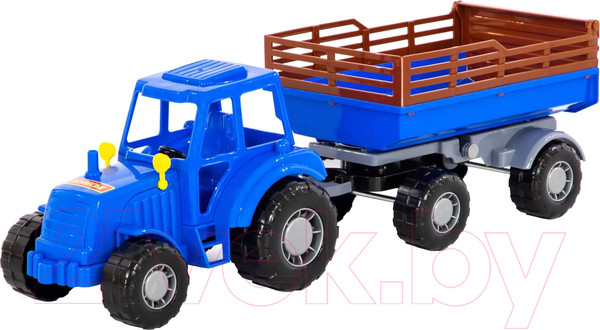 Изображение товара Трактор игрушечный Полесье Мастер №2 с прицепом / 84781