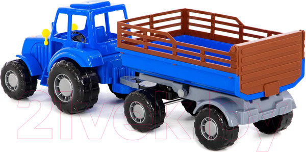 Изображение товара Трактор игрушечный Полесье Мастер №2 с прицепом / 84781
