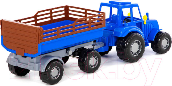 Изображение товара Трактор игрушечный Полесье Мастер №2 с прицепом / 84781