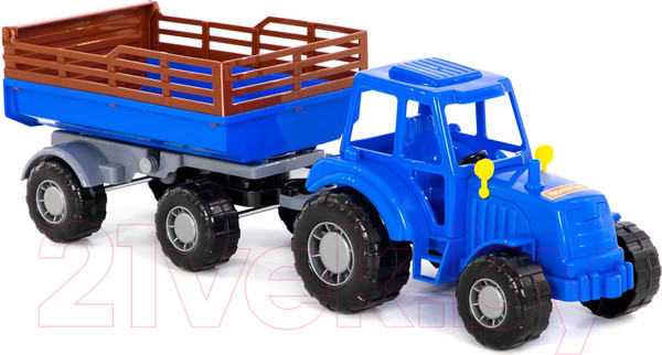 Изображение товара Трактор игрушечный Полесье Мастер №2 с прицепом / 84781
