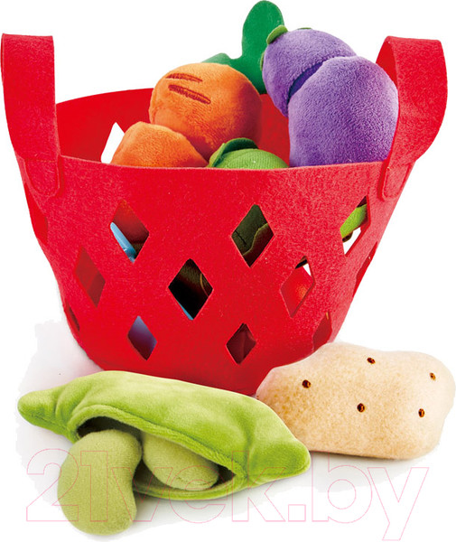 Изображение товара Набор игрушечных продуктов Hape Овощная корзина / E3167-HP