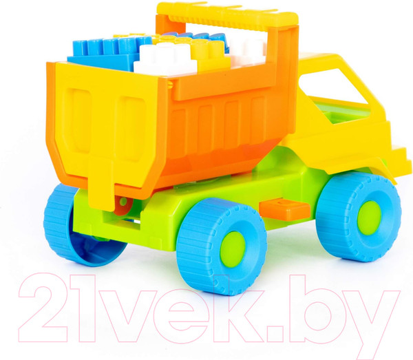 Изображение товара Самосвал игрушечный Полесье Кузя с конструктором / 1283