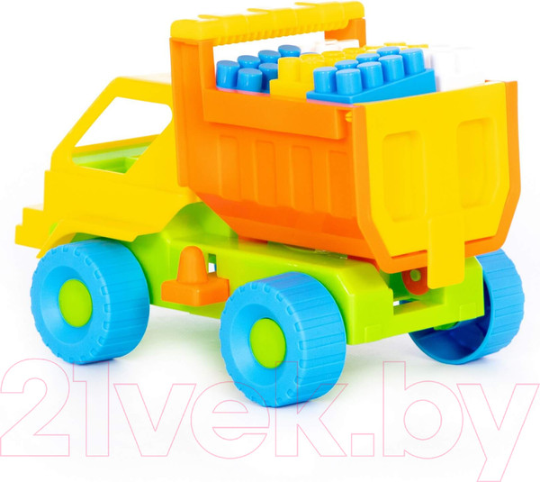 Изображение товара Самосвал игрушечный Полесье Кузя с конструктором / 1283