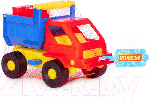 Изображение товара Самосвал игрушечный Полесье Кузя с конструктором / 1283