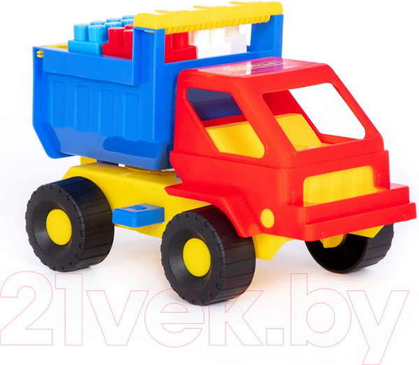 Изображение товара Самосвал игрушечный Полесье Кузя с конструктором / 1283