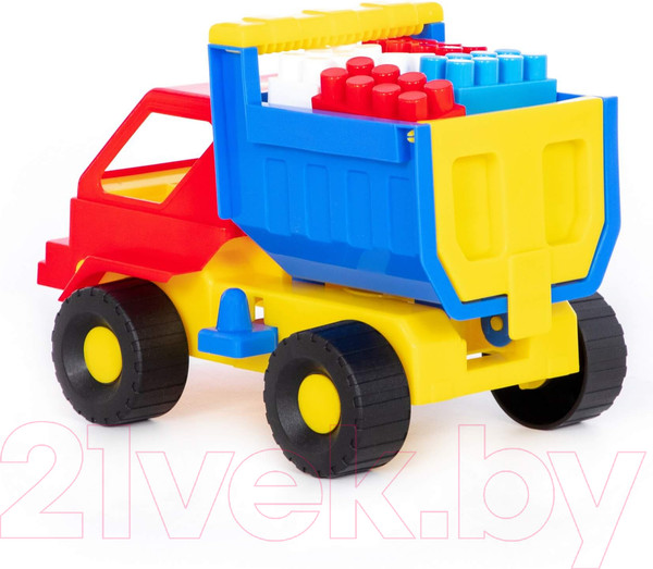 Изображение товара Самосвал игрушечный Полесье Кузя с конструктором / 1283