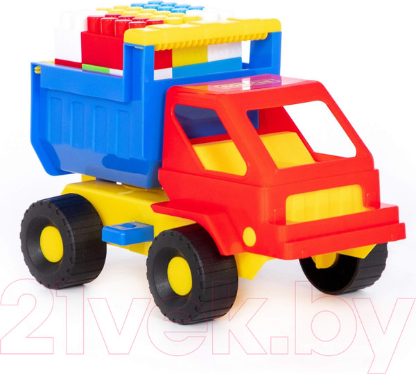 Изображение товара Самосвал игрушечный Полесье Кузя с конструктором / 1290
