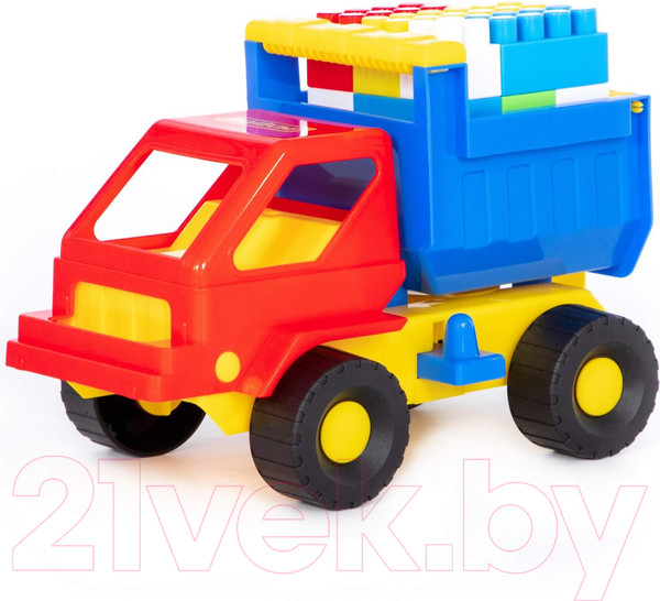 Изображение товара Самосвал игрушечный Полесье Кузя с конструктором / 1290