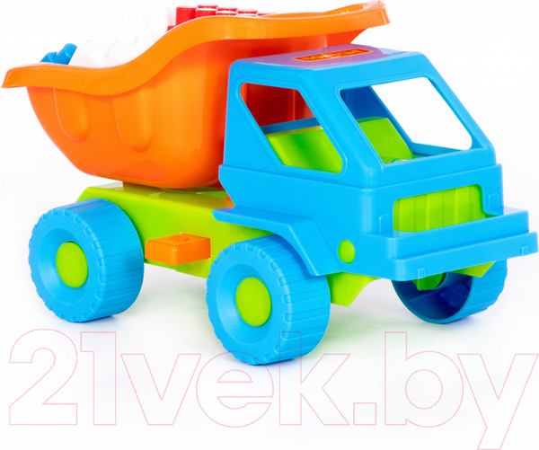 Изображение товара Самосвал игрушечный Полесье Кузя-2 с конструктором набор №44 / 2815