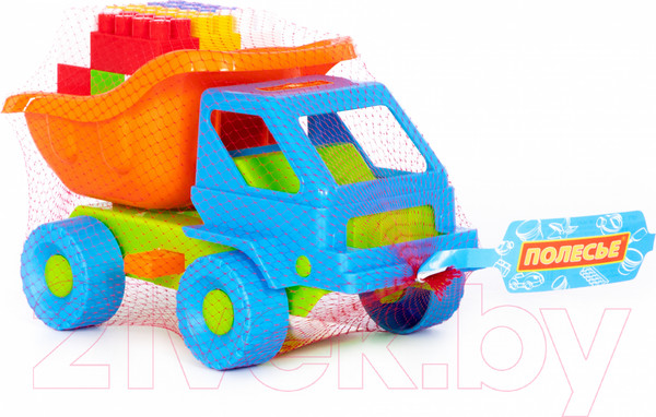 Изображение товара Самосвал игрушечный Полесье Кузя-2 с конструктором / 2822