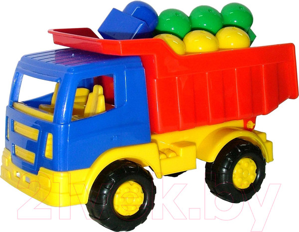 Изображение товара Самосвал игрушечный Полесье Салют с конструктором / 9035