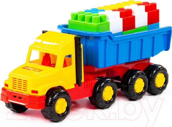 Изображение товара Самосвал игрушечный Полесье Фаворит с конструктором / 4239