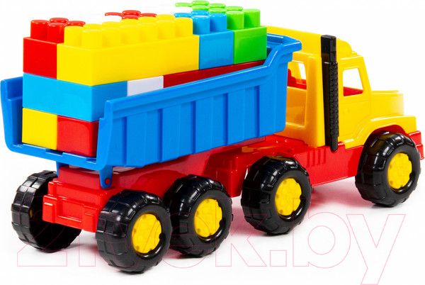 Изображение товара Самосвал игрушечный Полесье Фаворит с конструктором / 4239