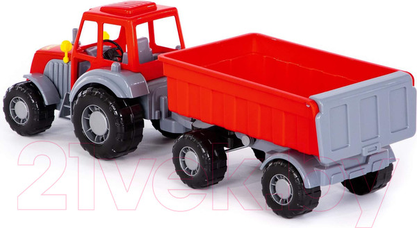 Изображение товара Трактор игрушечный Полесье Алтай №1 с прицепом / 35332