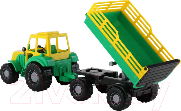Изображение товара Трактор игрушечный Полесье Алтай с прицепом / 35356
