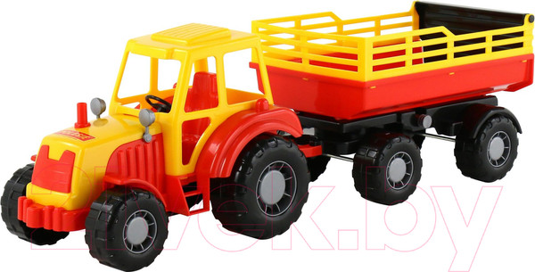 Изображение товара Трактор игрушечный Полесье Алтай с прицепом / 35356