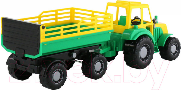 Изображение товара Трактор игрушечный Полесье Алтай с прицепом / 35356