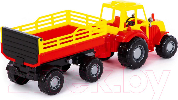 Изображение товара Трактор игрушечный Полесье Алтай с прицепом / 35356