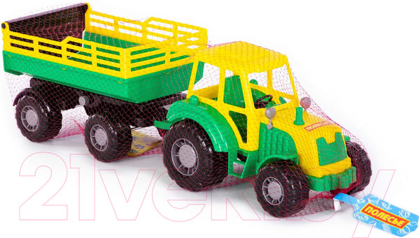 Изображение товара Трактор игрушечный Полесье Алтай с прицепом / 35356