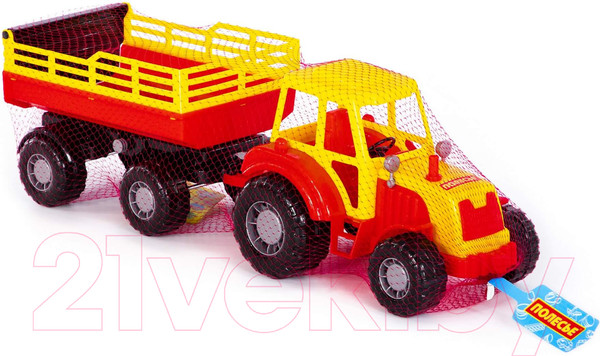 Изображение товара Трактор игрушечный Полесье Алтай с прицепом / 35356