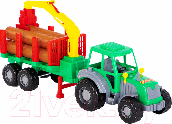 Изображение товара Трактор игрушечный Полесье Алтай с прицепом / 35370