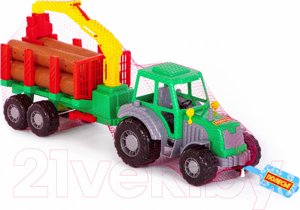 Изображение товара Трактор игрушечный Полесье Алтай с прицепом / 35370