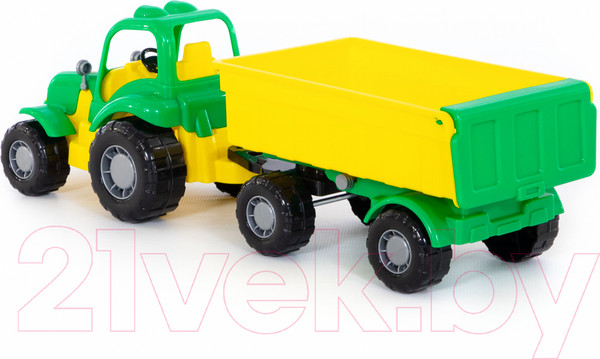 Изображение товара Трактор игрушечный Полесье Крепыш №1 с прицепом / 44792