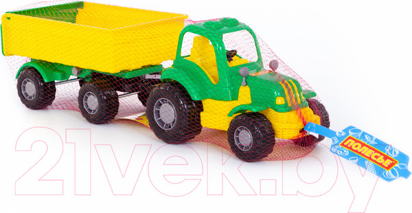 Изображение товара Трактор игрушечный Полесье Крепыш №1 с прицепом / 44792