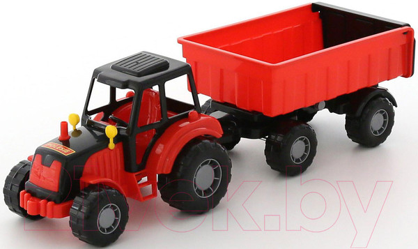 Изображение товара Трактор игрушечный Полесье Мастер №1 с прицепом / 35257
