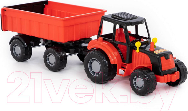 Изображение товара Трактор игрушечный Полесье Мастер №1 с прицепом / 35257