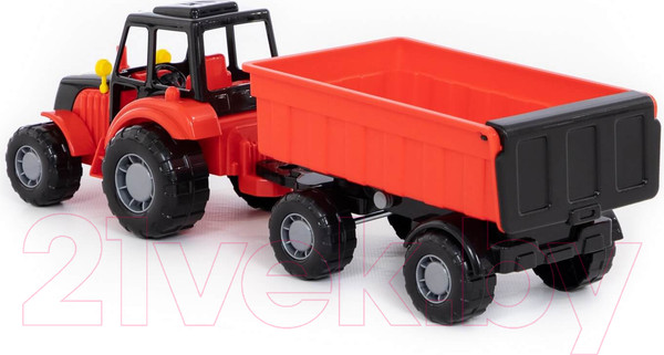 Изображение товара Трактор игрушечный Полесье Мастер №1 с прицепом / 35257