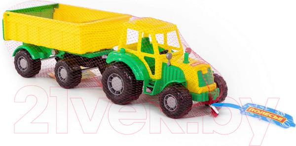 Изображение товара Трактор игрушечный Полесье Мастер №1 с прицепом / 35257