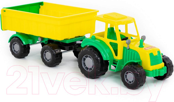 Изображение товара Трактор игрушечный Полесье Мастер №1 с прицепом / 35257