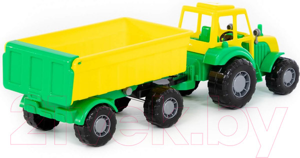 Изображение товара Трактор игрушечный Полесье Мастер №1 с прицепом / 35257
