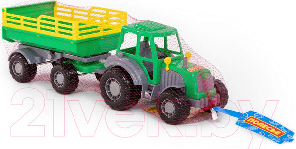 Изображение товара Трактор игрушечный Полесье Мастер №2 с прицепом / 35271