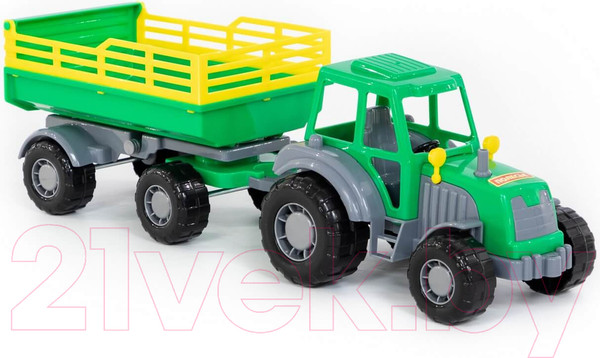 Изображение товара Трактор игрушечный Полесье Мастер №2 с прицепом / 35271