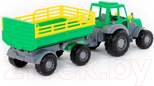 Изображение товара Трактор игрушечный Полесье Мастер №2 с прицепом / 35271