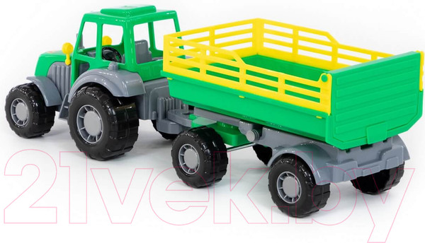 Изображение товара Трактор игрушечный Полесье Мастер №2 с прицепом / 35271