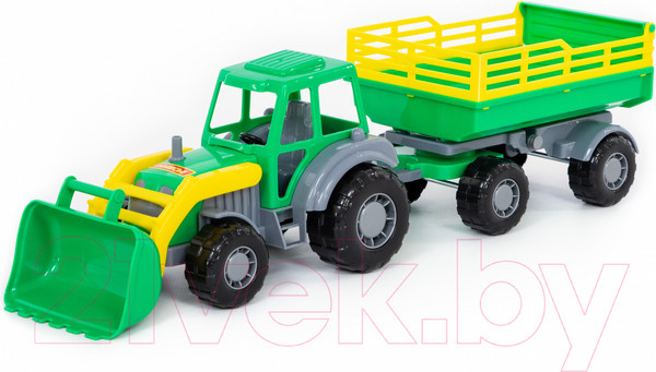 Изображение товара Трактор игрушечный Полесье Мастер №2 с прицепом и ковшом / 35288
