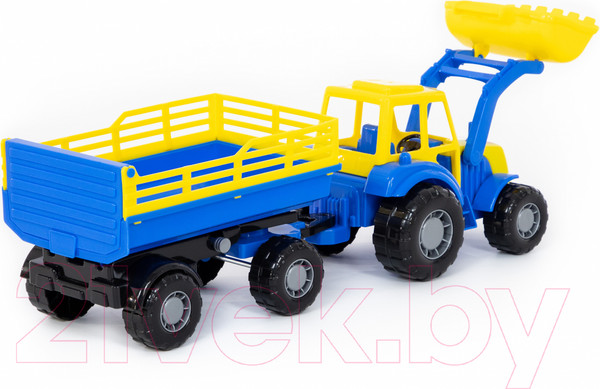 Изображение товара Трактор игрушечный Полесье Мастер №2 с прицепом и ковшом / 35288