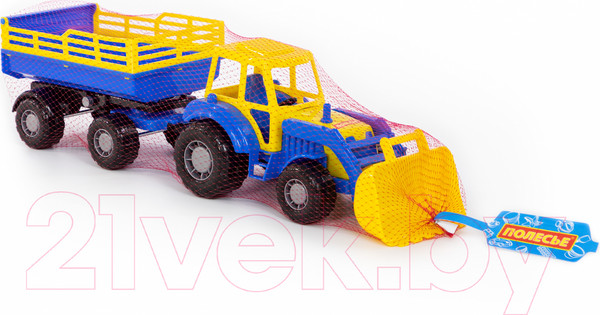 Изображение товара Трактор игрушечный Полесье Мастер №2 с прицепом и ковшом / 35288