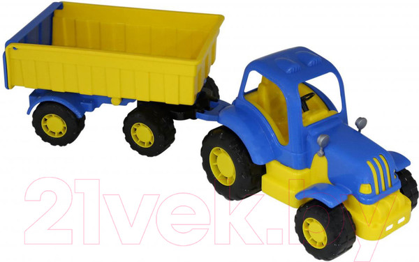 Изображение товара Трактор игрушечный Полесье Силач №1 с прицепом / 44952