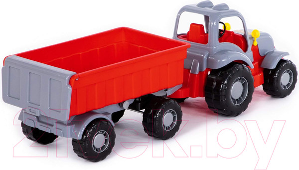 Изображение товара Трактор игрушечный Полесье Силач №1 с прицепом / 44952