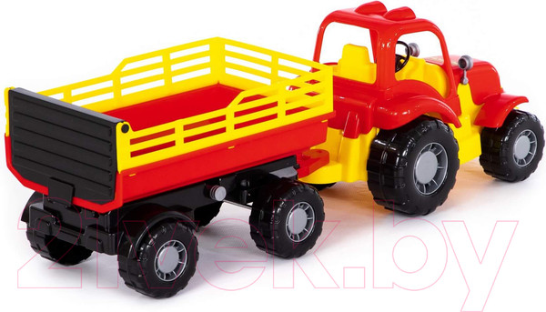 Изображение товара Трактор игрушечный Полесье Силач №2 с прицепом / 44969